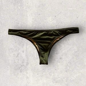 J. Crew Playa Army Green Brazilian Cut Completely Lined Size M Great Condition!